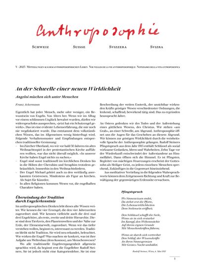 Anthroposophie Schweiz – Mai 2023