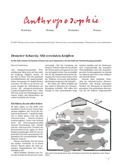 Antroposofia Svizzera – settembre 2025