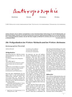Antroposofia Svizzera – ottobre 2025