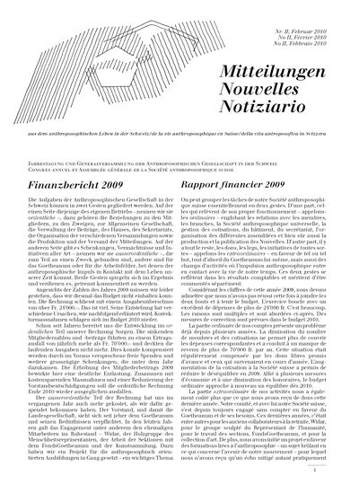 Schweizer Mitteilungen - Februar 2010