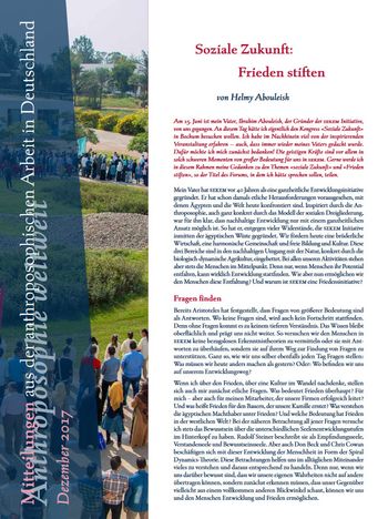 Mitteilungen aus der anthroposophischen Arbeit in Deutschland