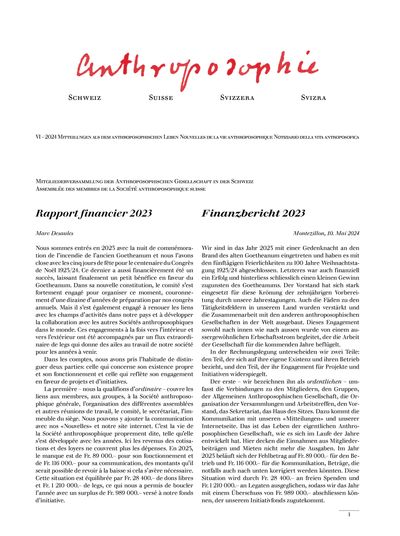 Anthroposophie Schweiz – Juni 2024