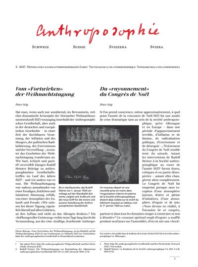 Anthroposophy Switzerland – October 2023
