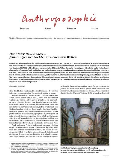 Schweizer Mitteilungen - Juni 2015