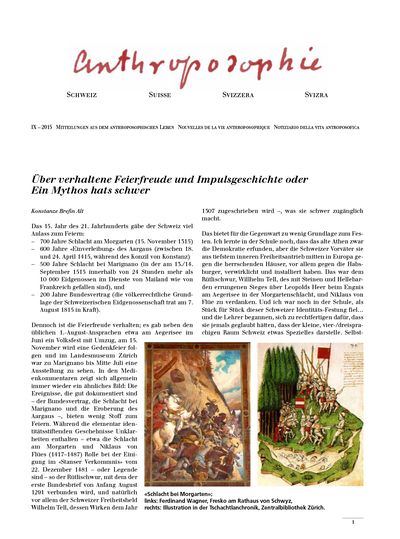 Schweizer Mitteilungen - September 2015