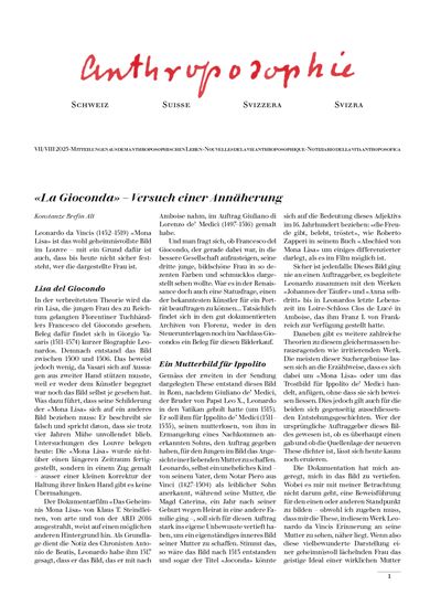 Anthroposophy Switzerland – July/August 2025