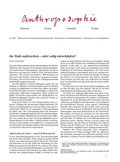 Schweizer Mitteilungen - November 2015